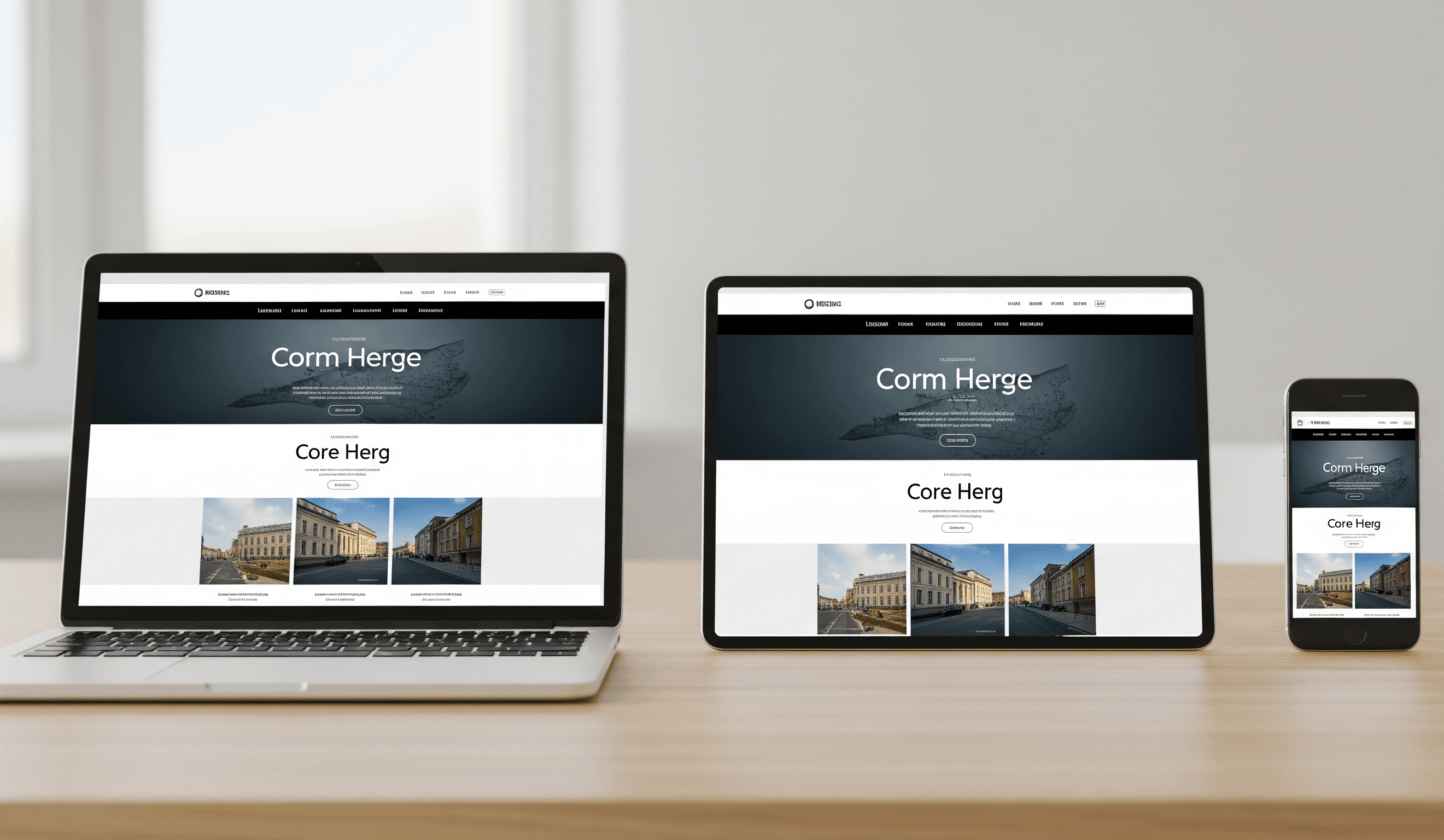 computer tablet phone website design  ai generated